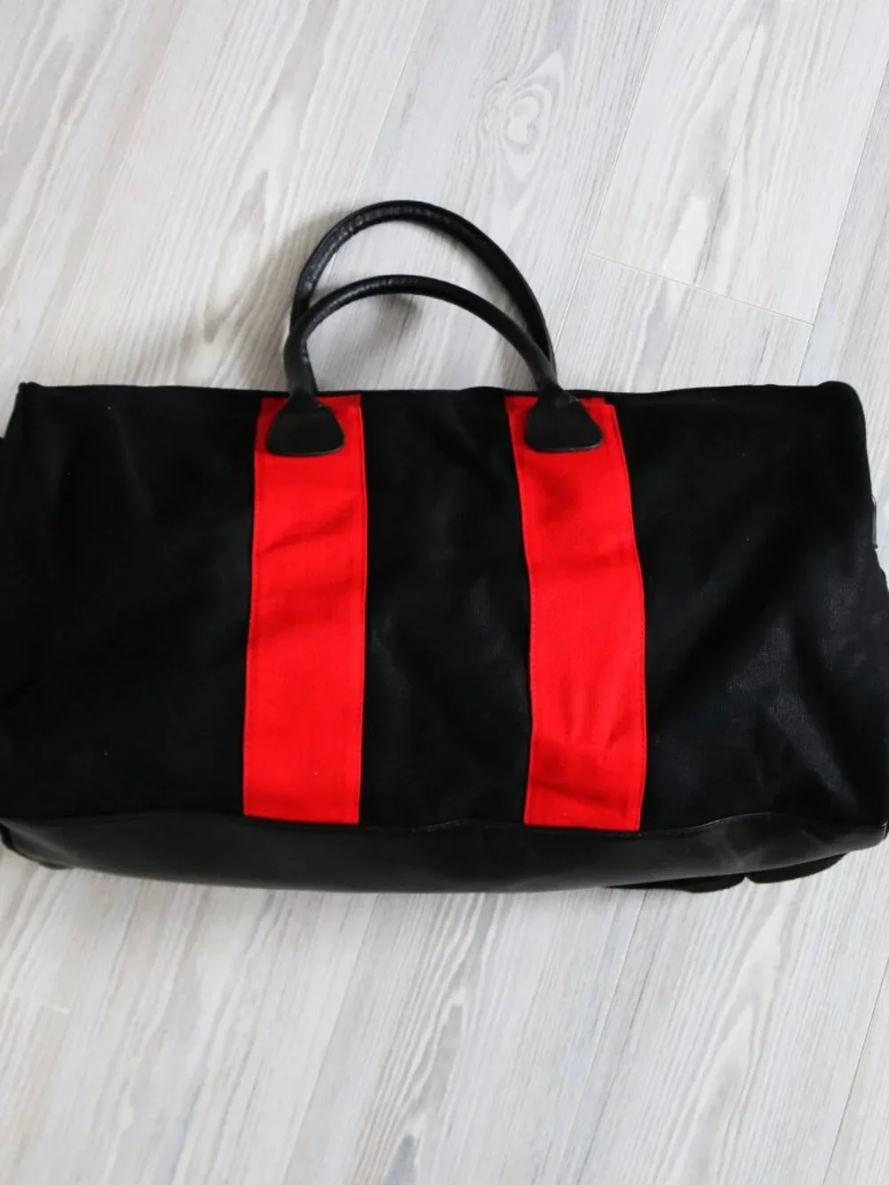 Polo Ralph Lauren Duffel Bag Black Red Big Pony Weekender Travel Carry-On